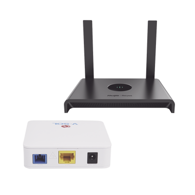 [KIT1-VPON-WIFI] Kit 1 ONU Bridge V-Sol, Dual GPON/EPON con Router Home Wi-Fi Ideal para distribuciones WISP de mayor cobertura Wi-Fi en Hogares y Oficinas