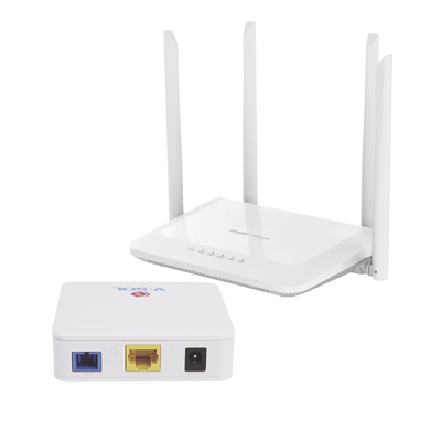 [KIT1-VPON-MESH] Kit 1 ONU Bridge V-Sol, Dual GPON/EPON con Router Home Mesh Ideal para distribuciones WISP de mayor cobertura Wi-Fi en Hogares y Oficinas