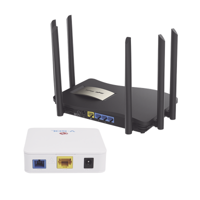 [KIT2-VPON-MESH] Kit 2 ONU Bridge V-Sol, Dual GPON/EPON con Router Home Mesh Ideal para distribuciones WISP de mayor cobertura Wi-Fi en Hogares y Oficinas