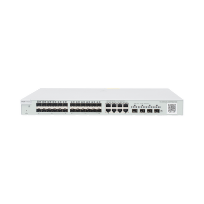 [RG-NBS5200-24SFP/8GT4XS] Switch administrable Capa 3, 24 puertos SFP 1G, 8 puertos Ethernet 1G Combo y 4 SFP+ 10G, gestión remota en la nube