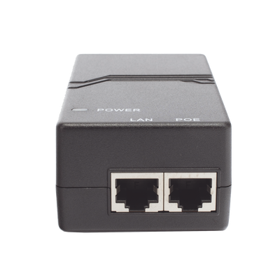 [RG-E-120(GE)] Inyector PoE estándar 15 watts, Compatible Multi-marcas, Detección Inteligente Anti Accidentes (802.3af / Gigabit)