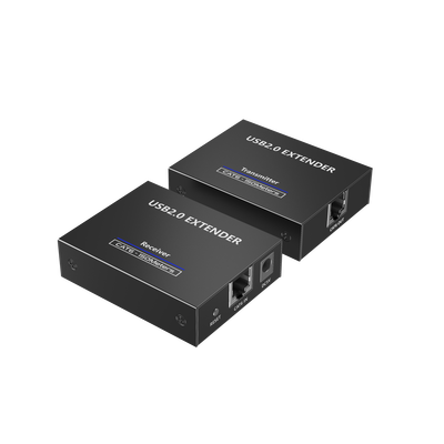 [TT150USB] Kit EXTENSOR USB 2.0 de 4 Puertos para Distancias de Hasta  150 m / Soporta USB 2.0, USB 1.1 y USB 1.0 / UTP Cat 5e/6/6a/7 / Soporta Switch Gigabit / Ideal para Cámaras WEB, Impresoras, Escáner, Memorias, Mouse, etc.