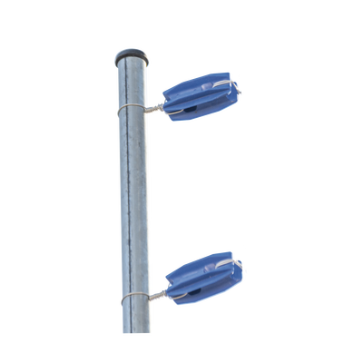 [SFESQUINEROB] Aislador de color Azul para postes de esquina de alta Resistencia con Anti UV de uso en cercos eléctricos