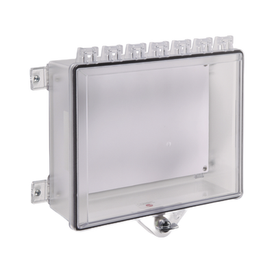 [STI-7521] Gabinete de protección tipo 4X con placa trasera y bloqueo de pulgar - Transparente