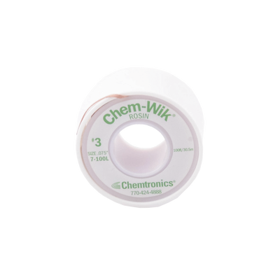 [237-SO-086] Rollo de Desoldar Chemtronics, 100 ft, 30 mts, 0.075 inches.