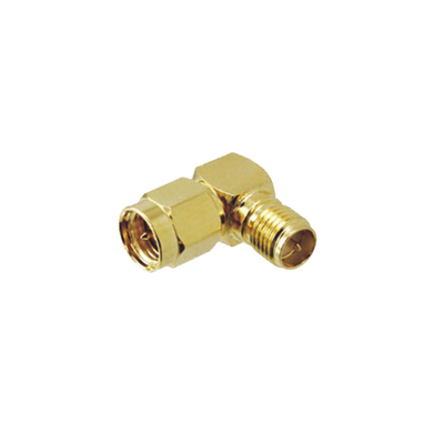 [ACX2219-ND] Adaptador en Ángulo Recto, de Conector SMA Macho a SMA Hembra Inverso, Oro/ Oro/ Teflón.
