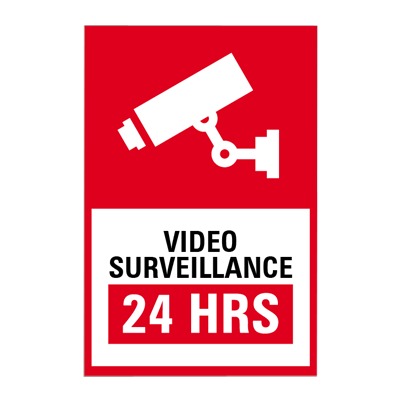 [SYS-LETVIDI] Letrero de Videovigilancia en Poliestireno (Inglés)