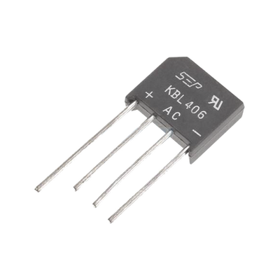 [KBL-406G] Puente Rectificador de Silicio, 4 Amp. 600 Volt, Fase Sencilla, Encapsulado KBL.