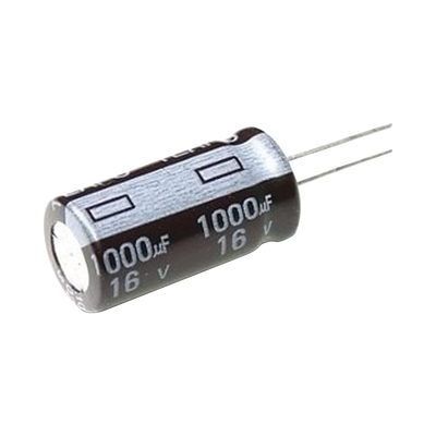 [CE1000/16V] Capacitor Electrolítico de Aluminio, Radial de 1000 µFd, 16 Vcc, 105 °C, 10 x 15 mm.