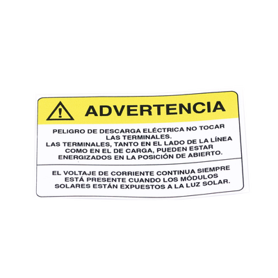 [PVLWARNING/20] Etiqueta de Videovigilancia en Vinil Adhesivo Mate / Paquete con 10