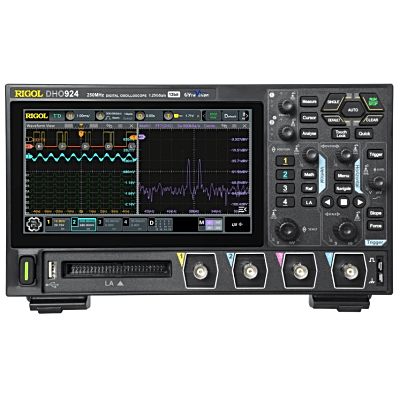 [DHO924] Osciloscopio Digital RIGOL de 4 Canales Análogos, 250 MHz de Ancho de Banda Análoga, Vel. de Muestreo-Tiempo Real de 1.25 GS/s.