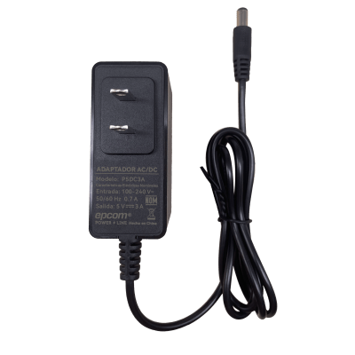 [P5DC3A] Adaptador de Corriente DC / 5V 3A 15W / Entrada 100-240V AC / Protección Sobre-Corriente y Cortocircuito / LED Indicador / Plug 5.5mm x 2.1mm