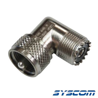 [523-83-1AP] Conector Amphenol UHF Macho-Hembra en ángulo Recto.