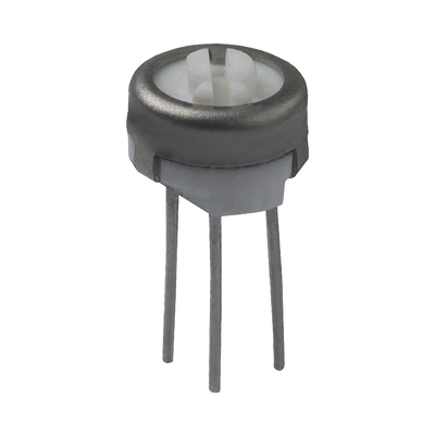 [3329H-204-ND] Potenciómetro Cermet Trimer de 200k Ohm, 1 Vuelta, 0.250" Diam., 0.5 Watt, Terminales para PCB.