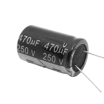 [0470M0250V] Capacitor Electrolítico de Aluminio, Radial de 470 µFd, 250 Vcc, 105 °C, 25 x 40 mm.