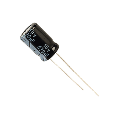 [0470M0010V] Capacitor Electrolítico de Aluminio, Radial de 470 µFd, 10 Vcc, 105 °C, 6.3 x 11 mm.