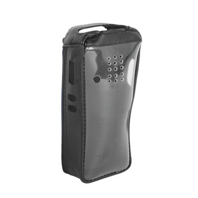 [FSM-TK-2312T] Funda Reforzada de Piel con Frente Transparente para Radios TK-2312/ TK3312K.