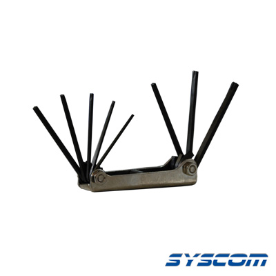 [370-571] Juego de 8 llaves TORX: T9, T10, T15, T20, T25, T27. T30 y T40.