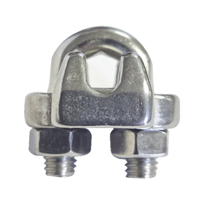 [NUDO-38-FJSS] Nudo/ Perro/ Abrazadera Acero Forjado para Cable de 3/8", Acero Inoxidable.