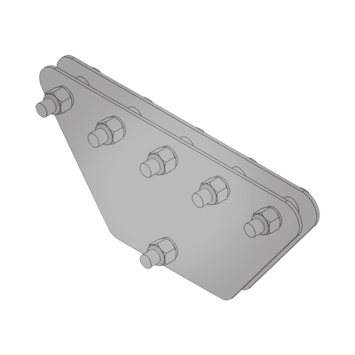 [SP-202050] Placas igualadoras con tornillería y separadores, para 5 retenidas. Galvanizado electrolítico (20x20x50 cm).