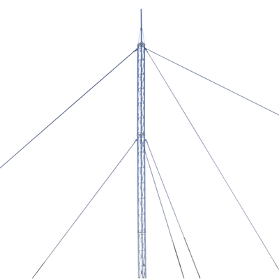 [KTZ-30G-024P] Kit de Torre Arriostrada de Techo de 24 m con Tramo STZ30G Galvanizada por Inmersión en Caliente (No incluye retenida).
