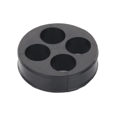 [CI-4-78] Inserto de Caucho de 4" Con Cuatro Orificios para Cable de 7/8 in