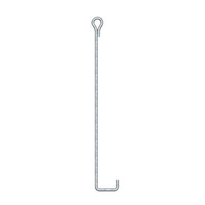 [SAZ-0L] Ancla de Suelo con Ojo de Llave Ø 3/4" x 150 cm, Galvanizado por Inmersión en Caliente.