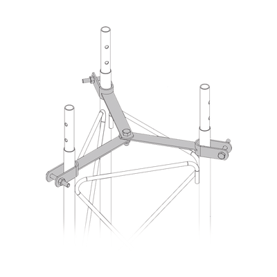 [SJB-60G] Brida para sujeción de retenida compatible con tramos STZ60G, Galvanizado por Inmersión en Caliente.
