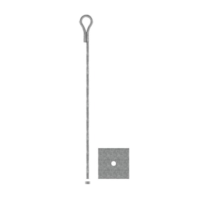 [SAP-01J] Ancla para Retenida para Muro con Ojo de Llave Galvanizado electrolítico.