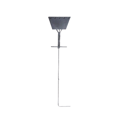 [SAZ-90G] Ancla de Piso Tipo Paleta 5 Orificios para Retenida. Placa: 3/4", Redondo: 1", Altura: 210 cm. Galv. Inmersión.