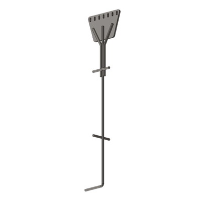 [SAZ-90G-7R] Ancla de Piso Tipo Paleta 7 Orificios para Retenida. Placa: 3/4", Redondo: 1", Altura: 210 cm. Galv. Inmersión.