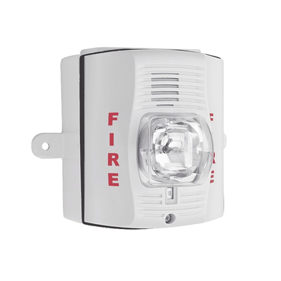 [P2WK] Sirena con Lámpara Estroboscópica para Exterior / a 2 Hilos / Configuración Estroboscópica Seleccionable / Color Blanco 