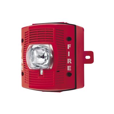 [SP-SRK] Bocina con Lámpara Estroboscópica para Exterior, con Configuración Estroboscópica Seleccionable, Color Rojo