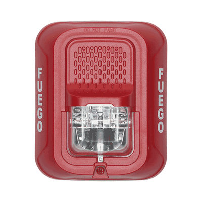 [SRL-SP] Lámpara Estroboscópica para Montaje en Pared, Color Rojo, Nivel de Candelas Seleccionable, Nuevo Diseño Moderno y Elegante y Menor Consumo de Corriente