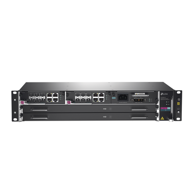 [DS-P8000-X2] DeltaStream - OLT Módular GPON / Conexión de hasta 4,096 ONUs / 2 Tarjetas Main / Puertos Gigabit RJ45 Uplink / 4 Puertos SFP+ Uplink / Fuente Redundante AC- DC (incluida) / Administración desde la nube (DPMS)