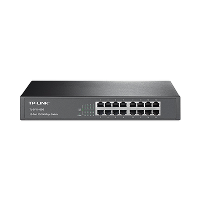[TL-SF1016DS] Switch no administrable de 16 puertos 10/100 Mbps de escritorio y para montaje en rack