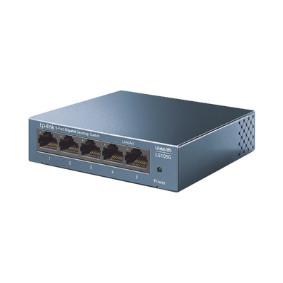 [LS105G] Switch de escritorio Gigabit de 5 puertos 10/100/1000Mbps, carcasa metálica 