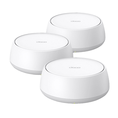 [DECO-BE22-3PACK] Kit Routers Inalámbricos MESH Interior para Hogar / Doble Banda Wi-Fi 7 BE3600 Mbps / 2 Puerto 1 Gigabit WAN/LAN / 4 Antenas Internas / Operación Multi-Link MLO / Administración Mediante la App Deco (iOS, Android) / HomeShield