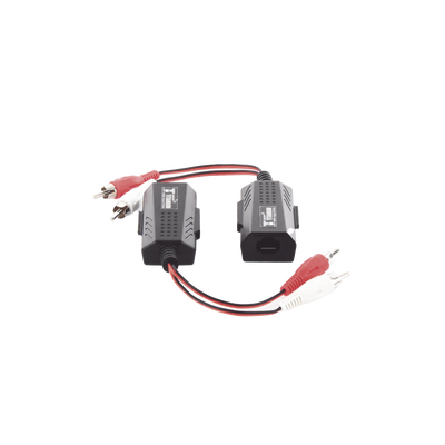 [TT2001A] Balun Extensor de audio analogo estereo RCA a RJ45  / Distancia 800 mts/  Cable CAT5-6 / Conector 100% COBRE / protección TVS, Calidad PREMIUM
