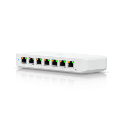 [USW-ULTRA-210W] USW Ultra 210W Switch de 8 Puertos GbE (7 Puertos PoE+ y 1 Puerto Entrada PoE++) con Opciones de Montaje Versátiles