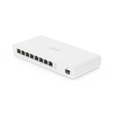 [UISP-S] UISP Switch Gigabit PoE Pasivo de Capa 2 con 8 Puertos para Implementaciones MicroPoP