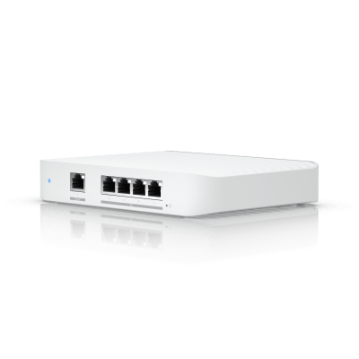 [USW-FLEX-XG] USW Flex XG Switch Capa 2, Compacto de 4 Puertos 10GbE, Puede ser Alimentado por un Puerto GbE PoE+ o con un Adaptador 5 Vcc USB-C