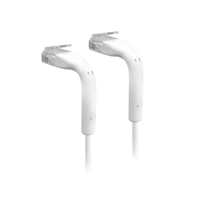 [U-CABLE-PATCH-3M-RJ45] UniFi Patch Cable Cat6 Ultradelgado GbE con Botas Flexibles, Color Blanco, 3 Metros (9.84 Pies)