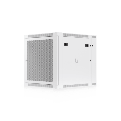 [UACC-RACK-12U-WALL-SW-P] UACC Rack Cabinet 12U (600 x 703 mm) - Gabinete Cerrado para Montaje en Pared con Puerta Frontal Perforada, Puerta Trasera Abatible (Swing-Out) y Paneles Laterales Removibles con Llave
