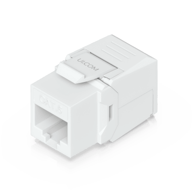 [UACC-KEYSTONE-JACK-C6] Keystone Jack Cat6 Tipo Toolless para Terminación sin Herramientas, Instalación Snap-In en Patch Panel, Paquete con 12 Piezas