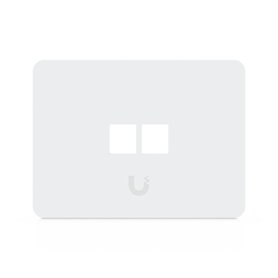 [UACC-WP-KEYSTONE-H-2P] Placa de Pared Horizontal Universal para Keystone de 2 Puertos con Cubierta Pintable, Acabado Personalizable, Paquete con 4 Piezas