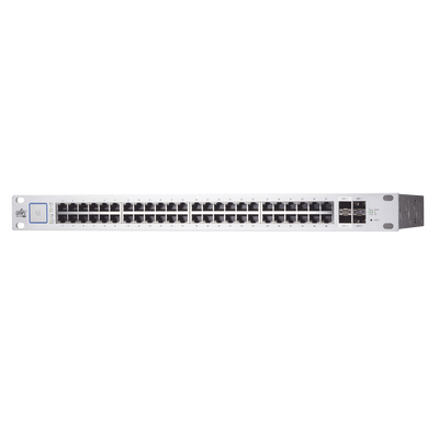 [US-48-500W] UniFi Switch PoE+/ Pasivo 24V, Administrable de 48 puertos 10/100/1000 Mbps, 2 puertos SFP Gigabit , 2 puertos SFP+ 10 G, 500W