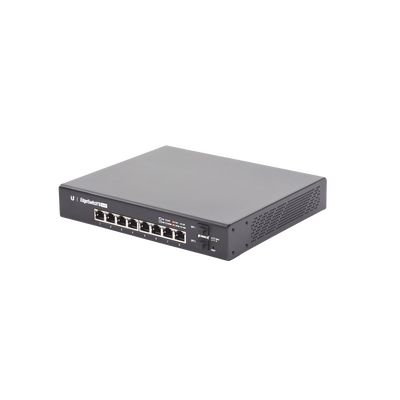 [ES-8-150W] Switch EdgeMAX Administrable de 8 Puertos Gigabit con PoE+/PoE Pasivo 24V + 2 Puertos SFP, 150 W