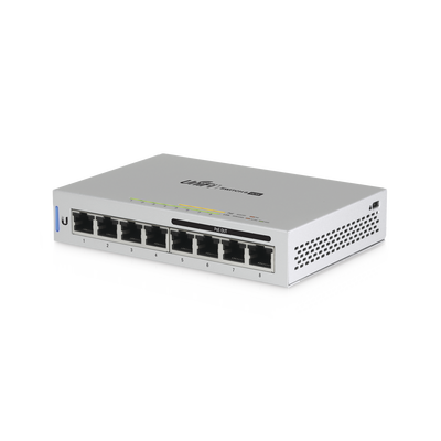 [US-8-60W] Switch UniFi Administrable capa 2 de 8 puertos Gigabit (4 Puertos Gigabit PoE 802.3af y 4 puertos Gigabit ethernet) 60W