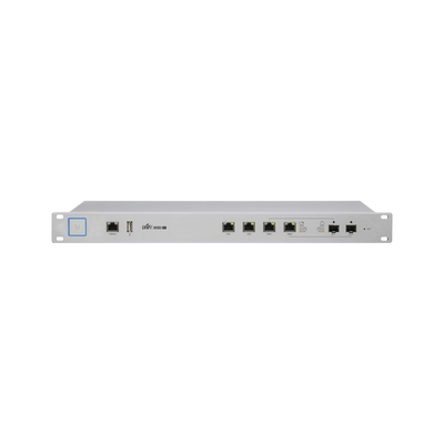 [USG-PRO-4] Ruteador UniFi para medianas y grandes empresas con funciones de firewall, soporta balanceo de carga y Fail Over entre 2 WAN